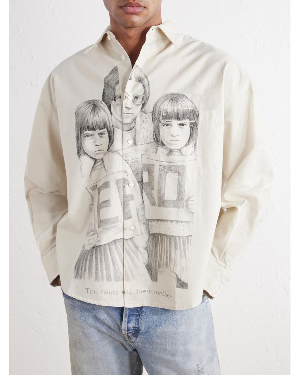 Enfants Riches Deprimes Natural Everyday Printed Cotton Oxford Shirt for men