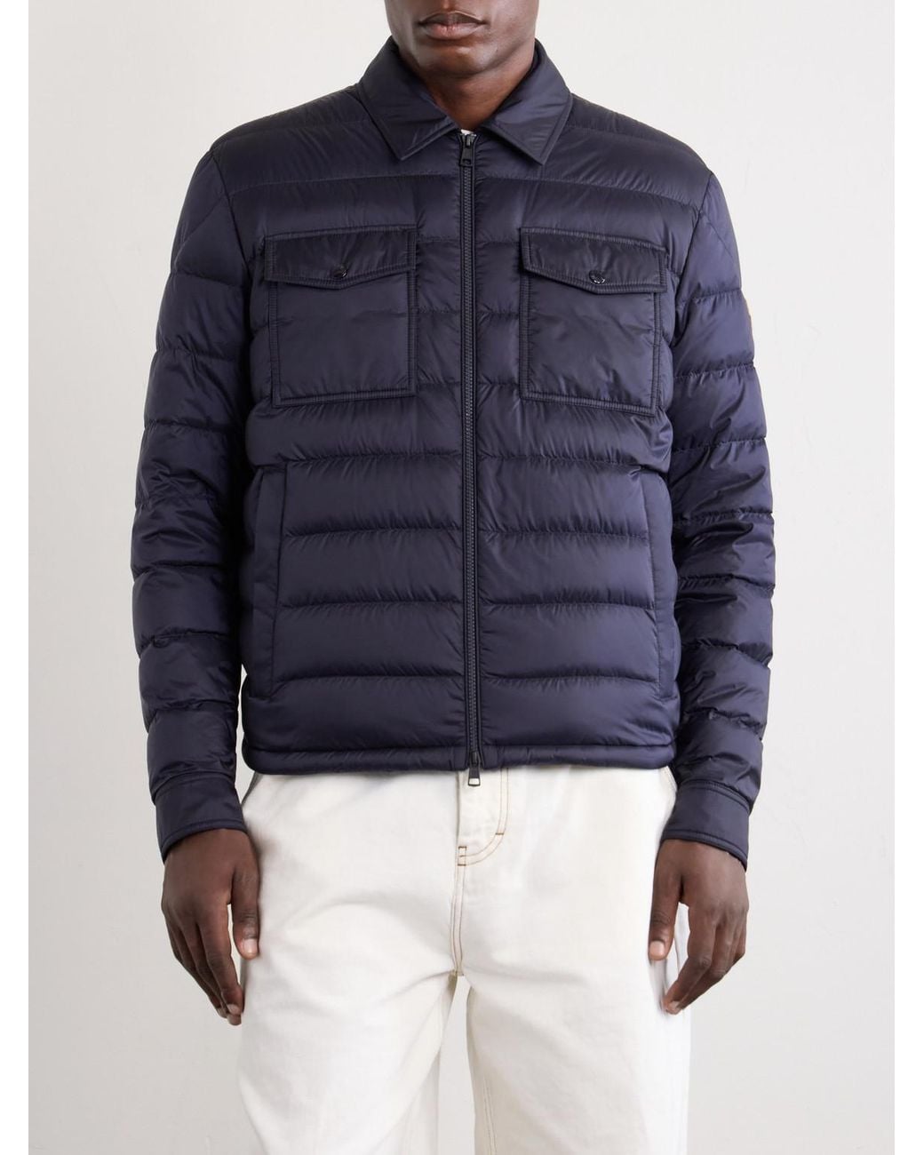 Moncler Blue Vydori Quilted Shell Down Jacket for men