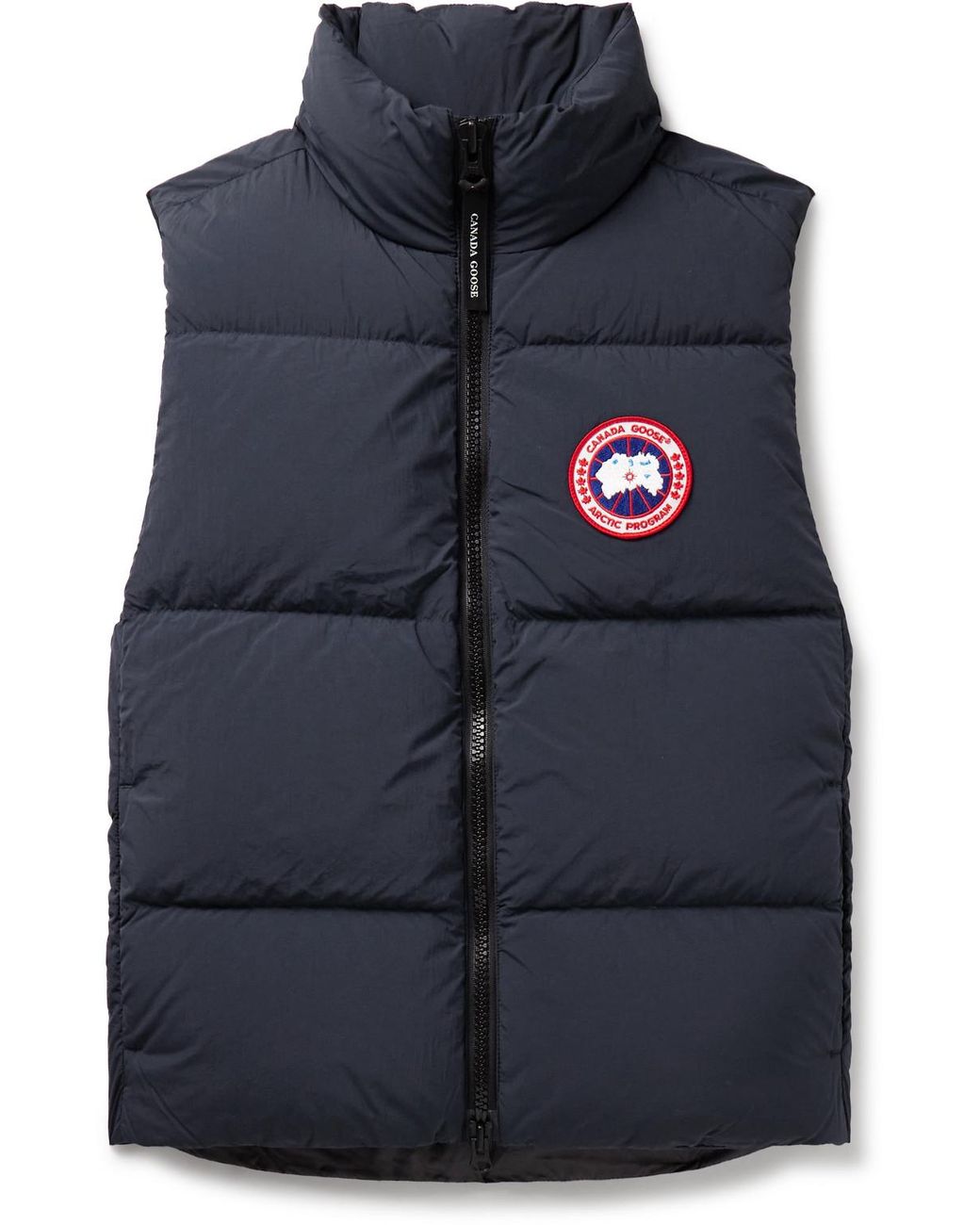 Canada Goose Lawrence Slim fit Logo appliqued Quilted Enduraluxe Down Gilet in Blue for Men Lyst
