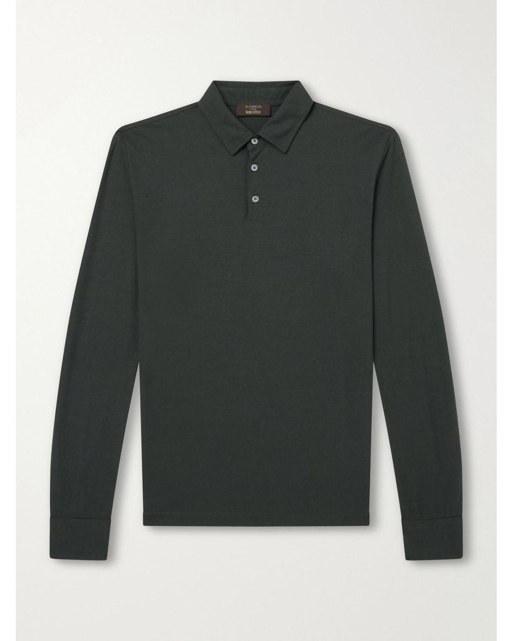 Slowear Green Zanone Slim-Fit Icecotton Piqué Polo Shirt for men