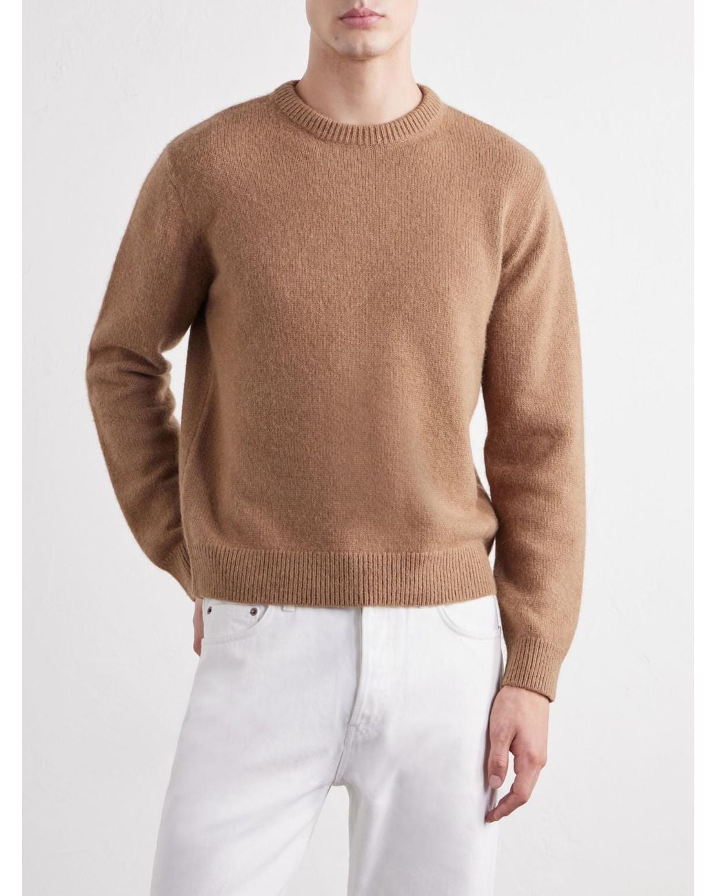 Totême Natural Camel Hair Sweater for men