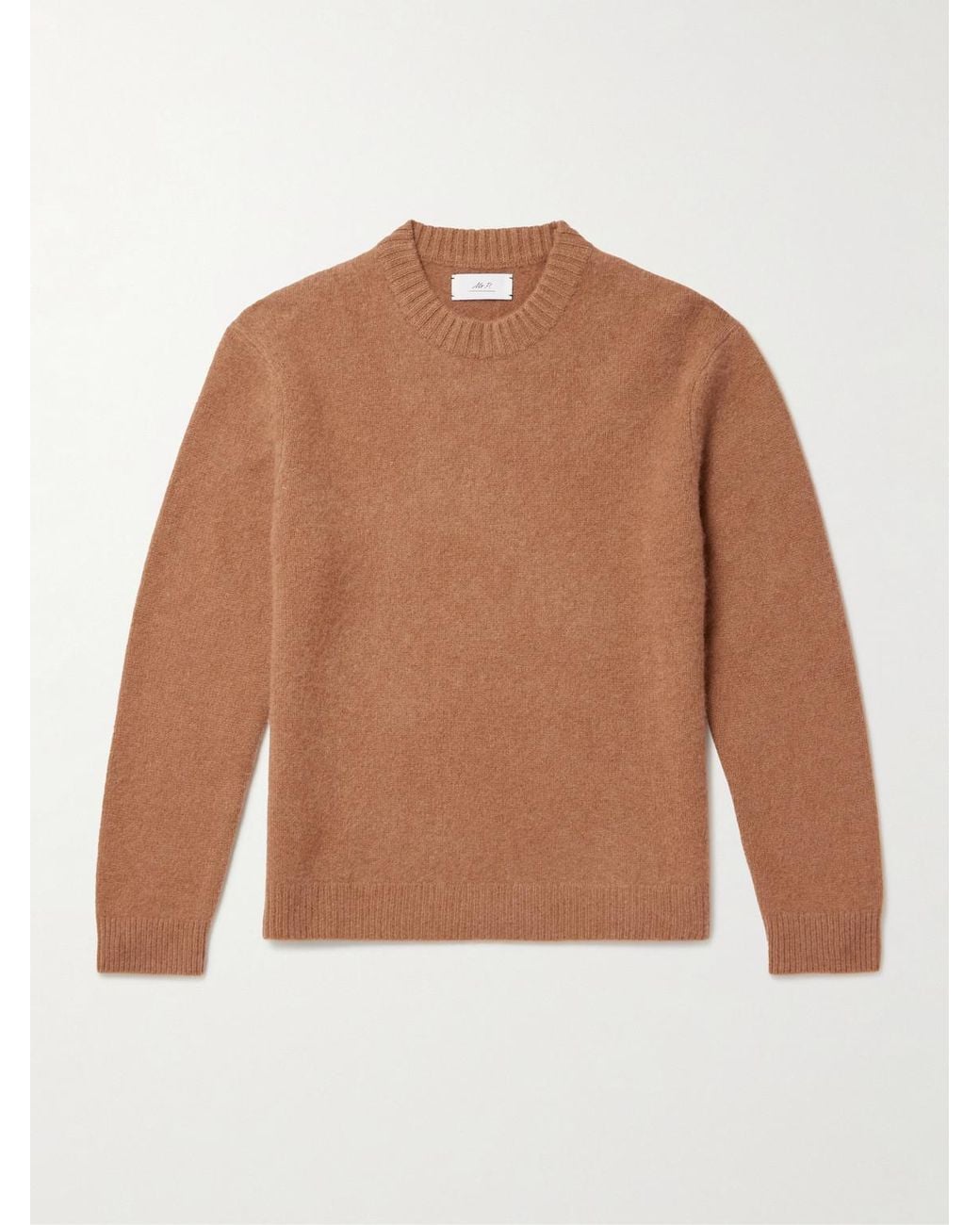 Brushed-Cashmere Sweater di Mr P. in Brown da Uomo