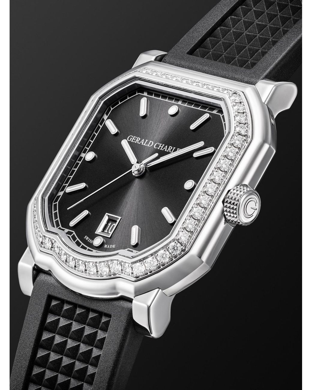 Gerald Charles Black Maestro 2.0 Ultra-thin Automatic 39mm Stainless Steel for men