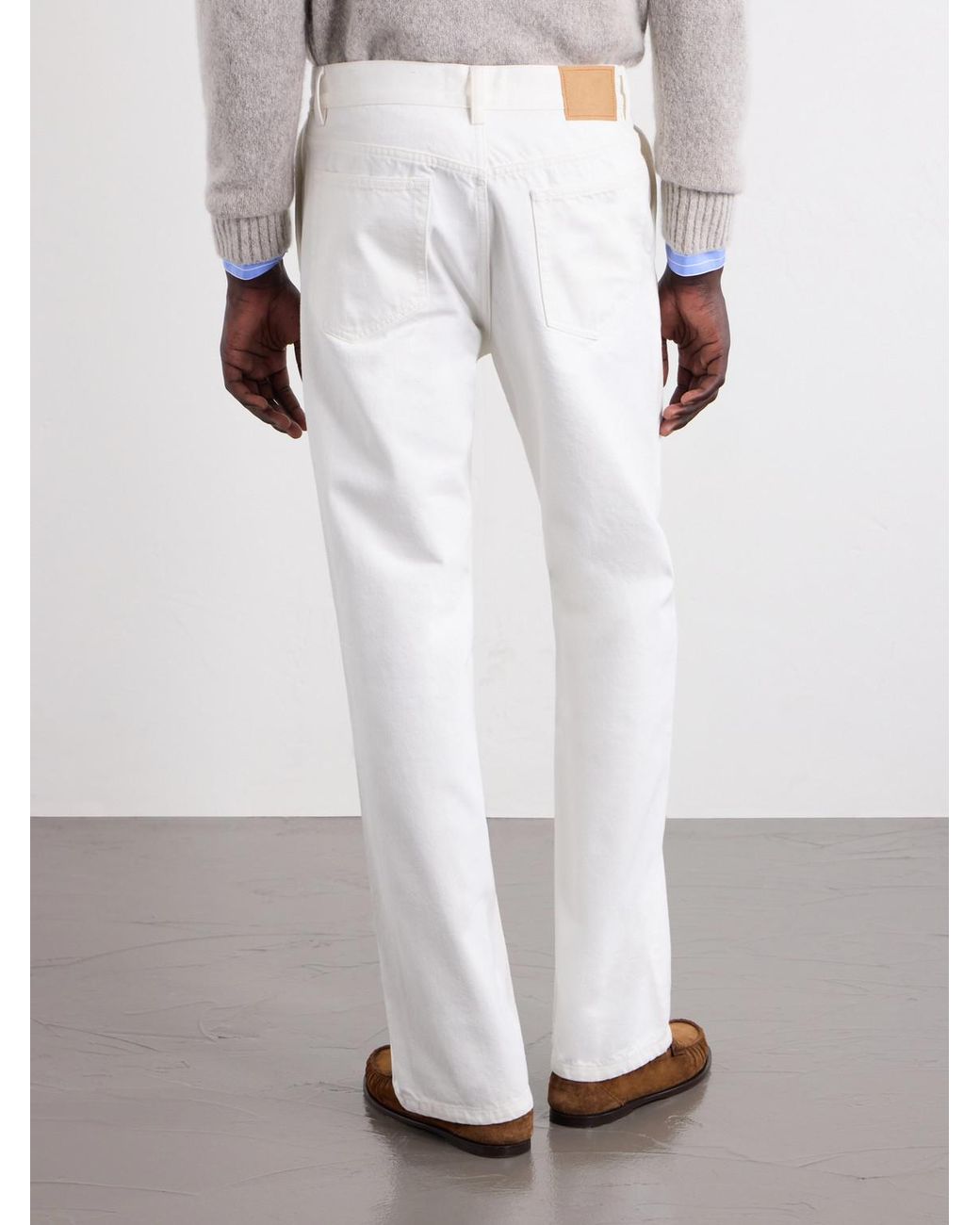 Jeanerica White Genua Straight-Leg Cotton-Blend Jeans for men