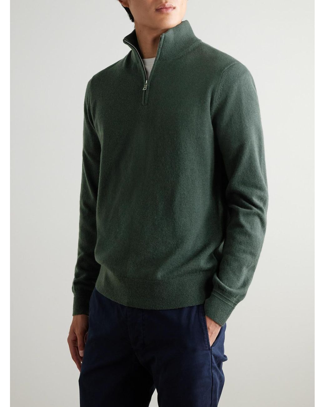 Mr P. Green James Cashmere Half-Zip Sweater for men