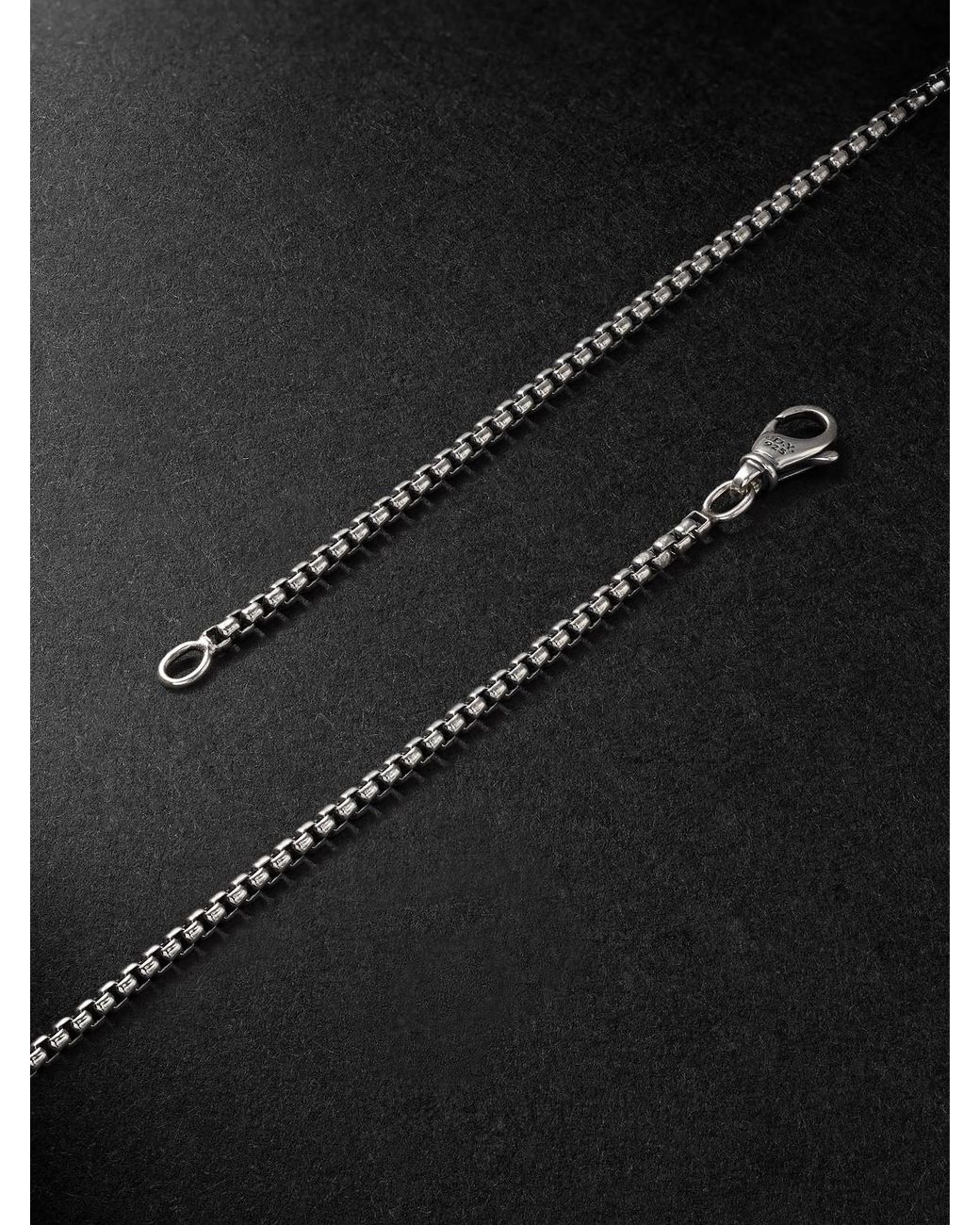 David Yurman Black Sterling Chain Necklace for men