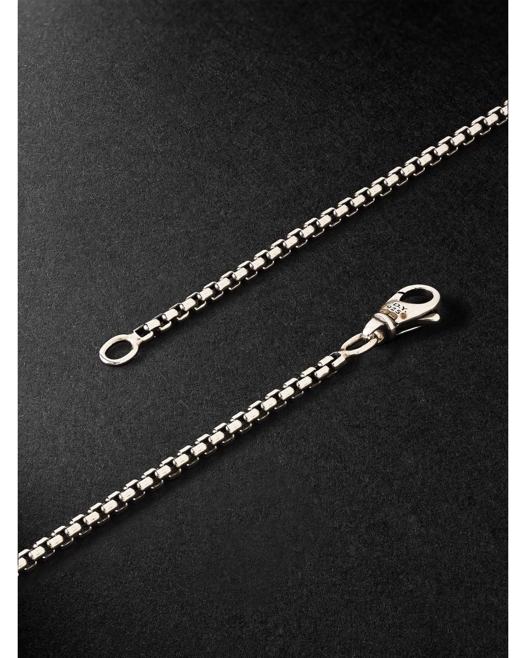 David Yurman Black Box Chain Silver Necklace for men