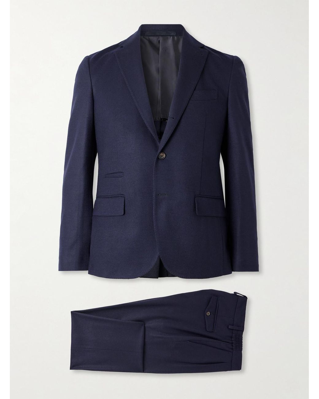 Nested Wool Suit di Eleventy in Blue da Uomo