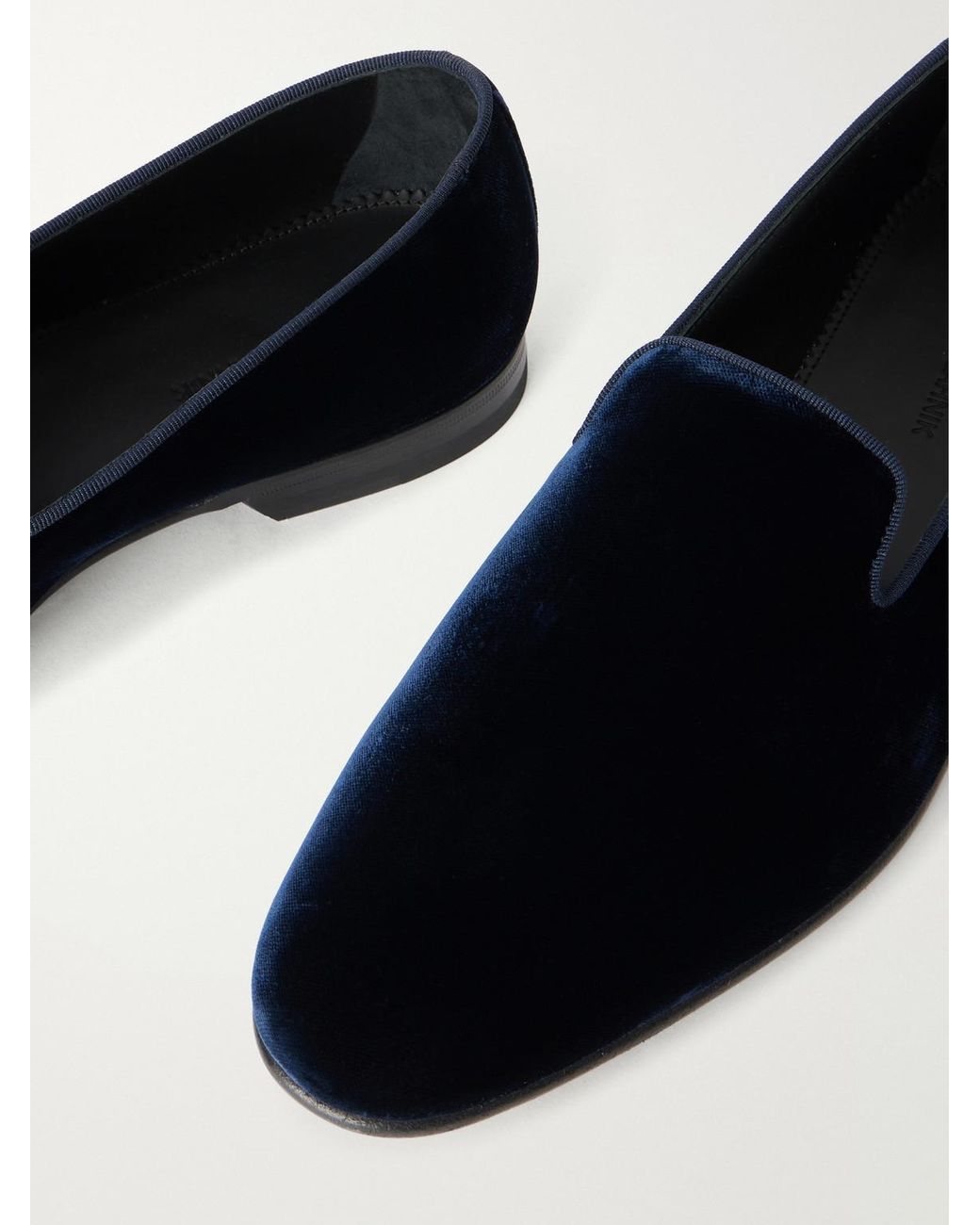 Manolo Blahnik Black Mario Velvet Loafers for men