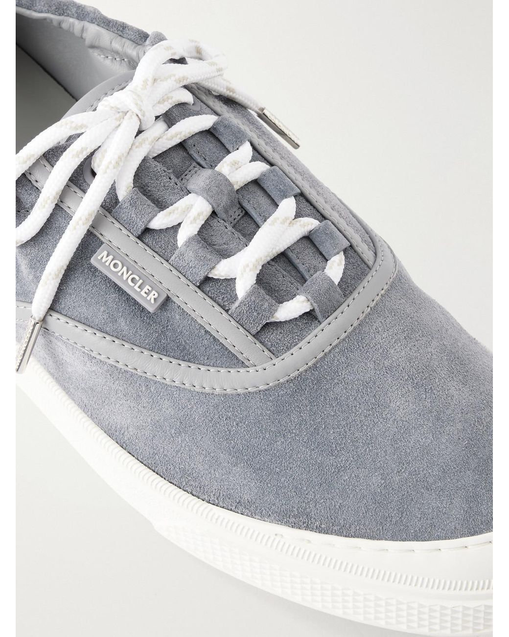 Moncler White Vera Suede Sneakers for men