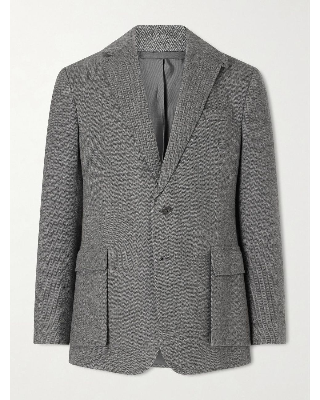 Ralph Lauren Gray Herringbone Wool Jacket for men