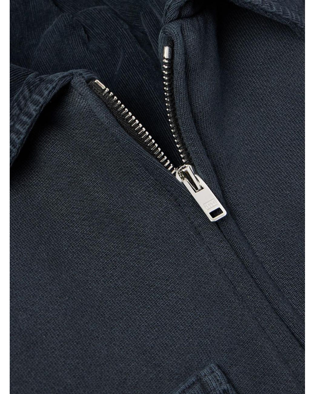 Les Tien Blue Cotton-jersey Zip-up Jacket for men