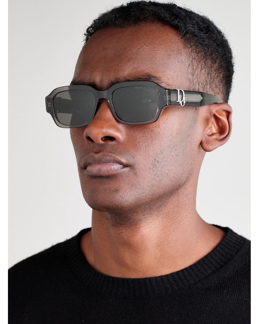 Dior Oblique S2I Square-Frame Acetate Sunglasses di Dior in Black da Uomo