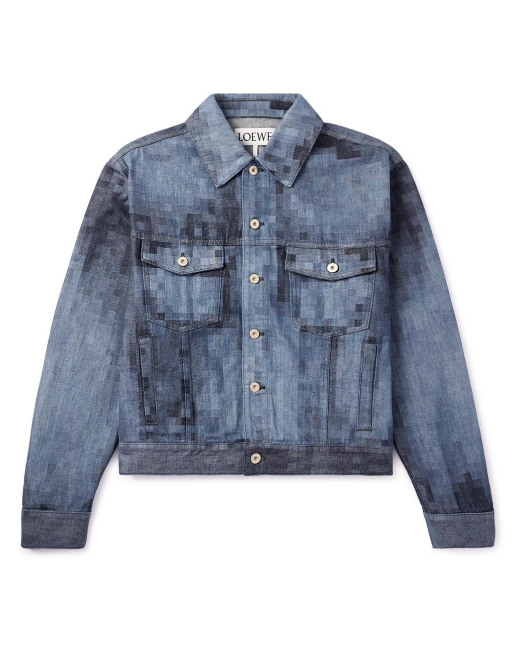 loewe asymmetric denim jacket