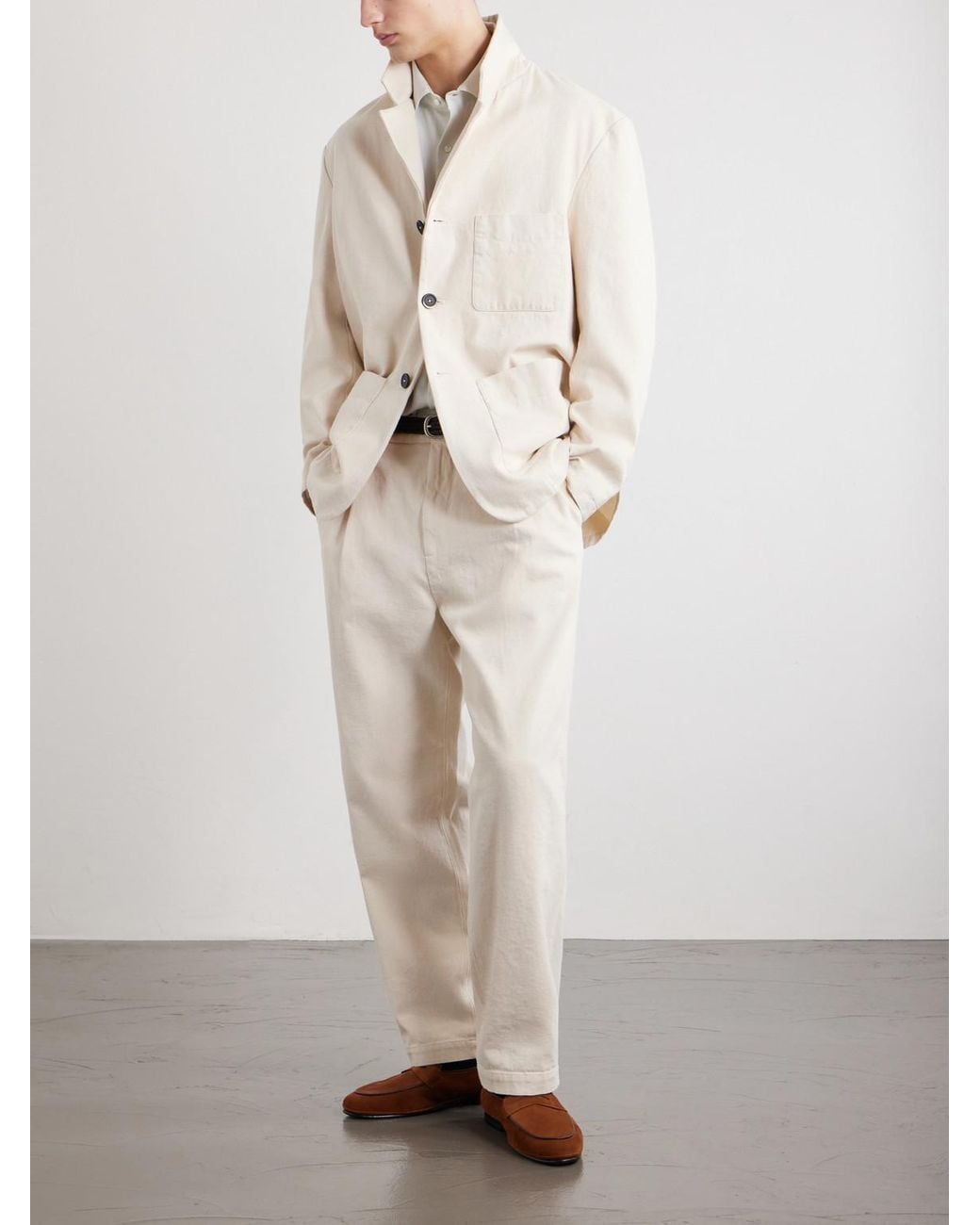 Barena Natural Cotton-Drill Suit Jacket for men
