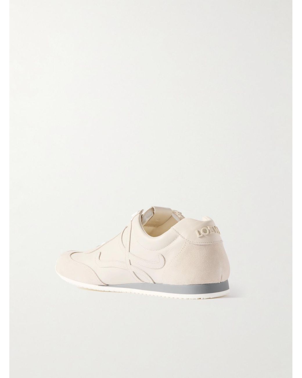Loewe Natural Ballet Runner 2.0 Suede-trimmed Leather Sneakers for men