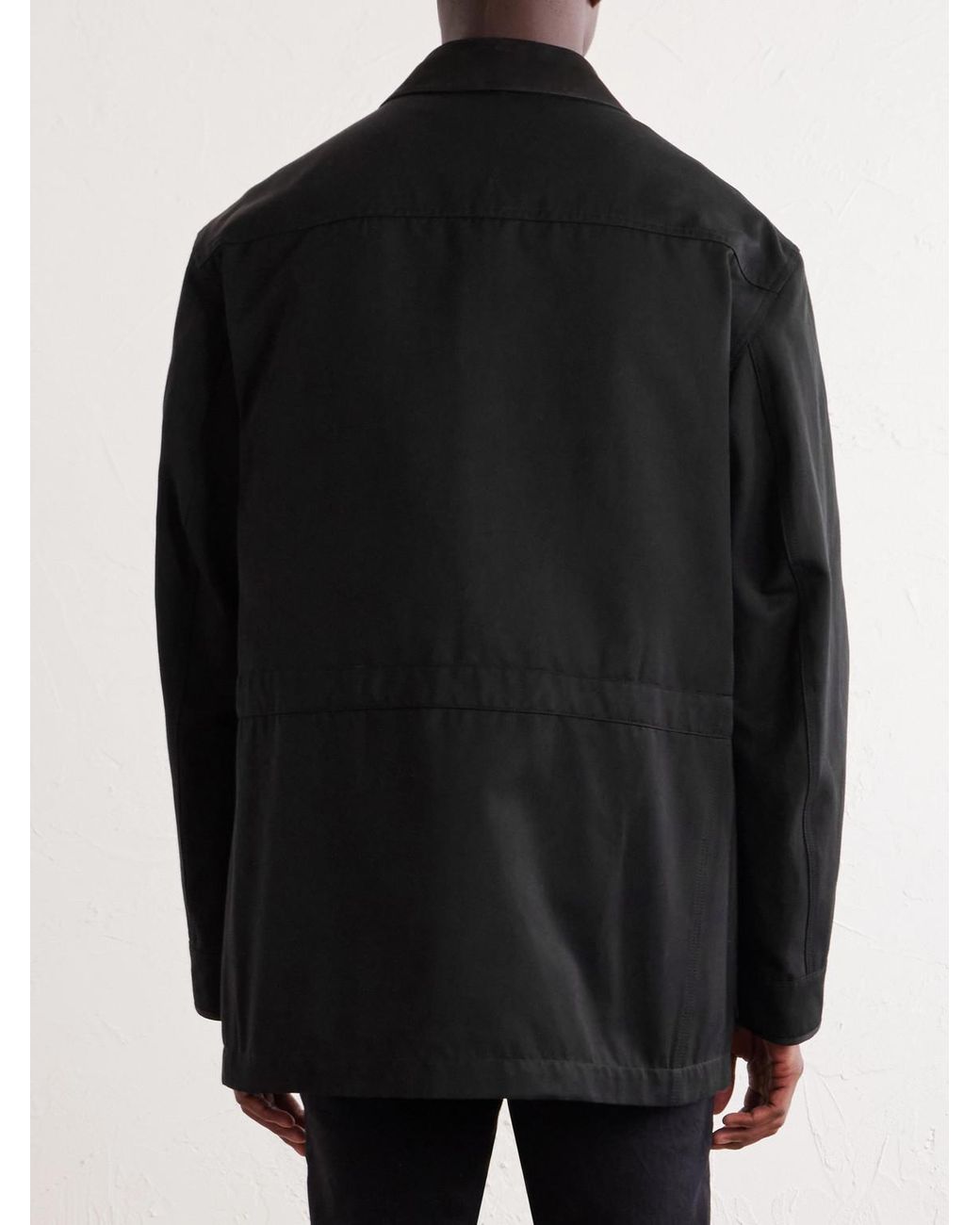 Tom Ford Black Suede-Trimmed Cotton-Blend Twill Jacket for men