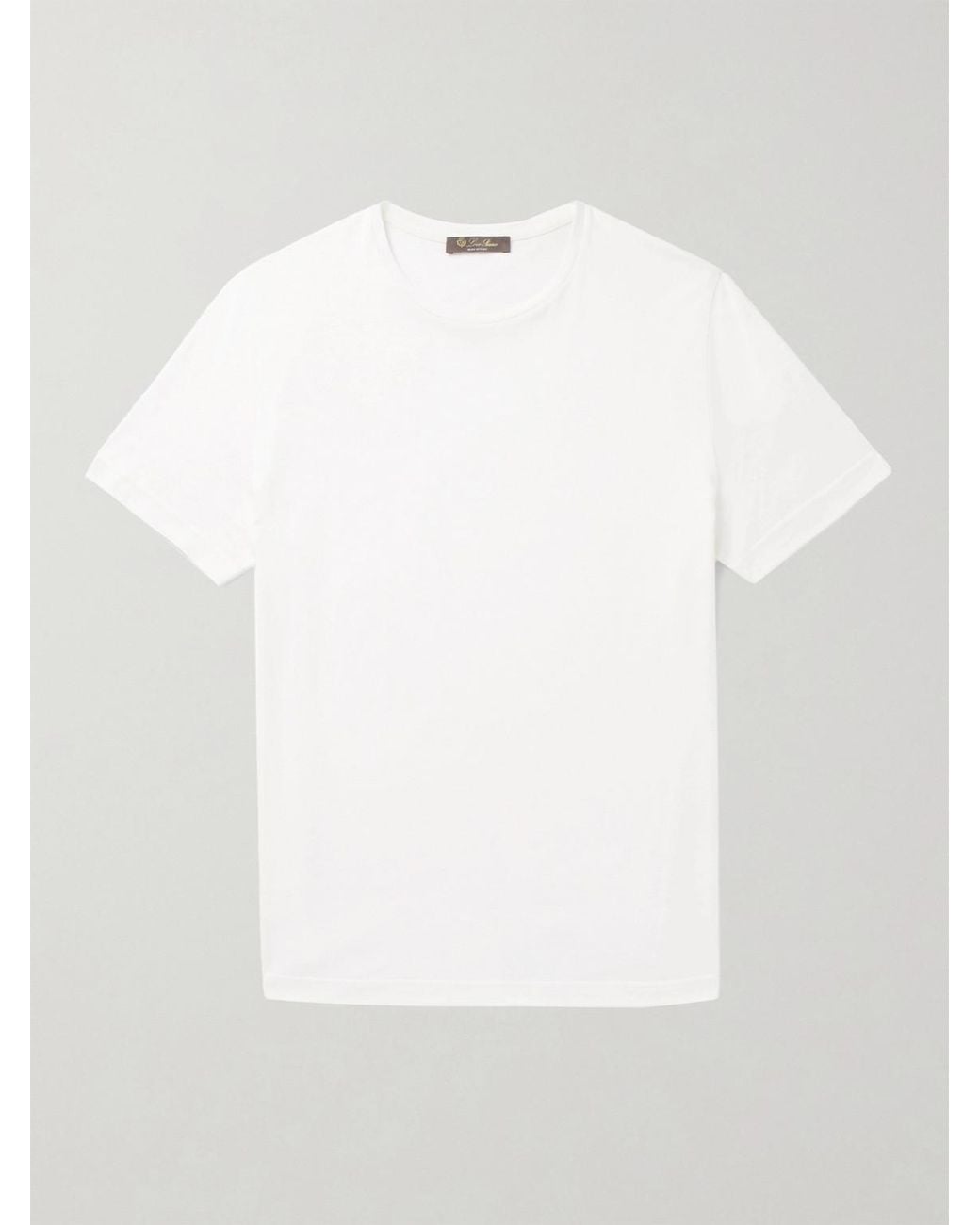 Loro Piana White Slim-fit Silk And Cotton-blend Jersey T-shirt for men