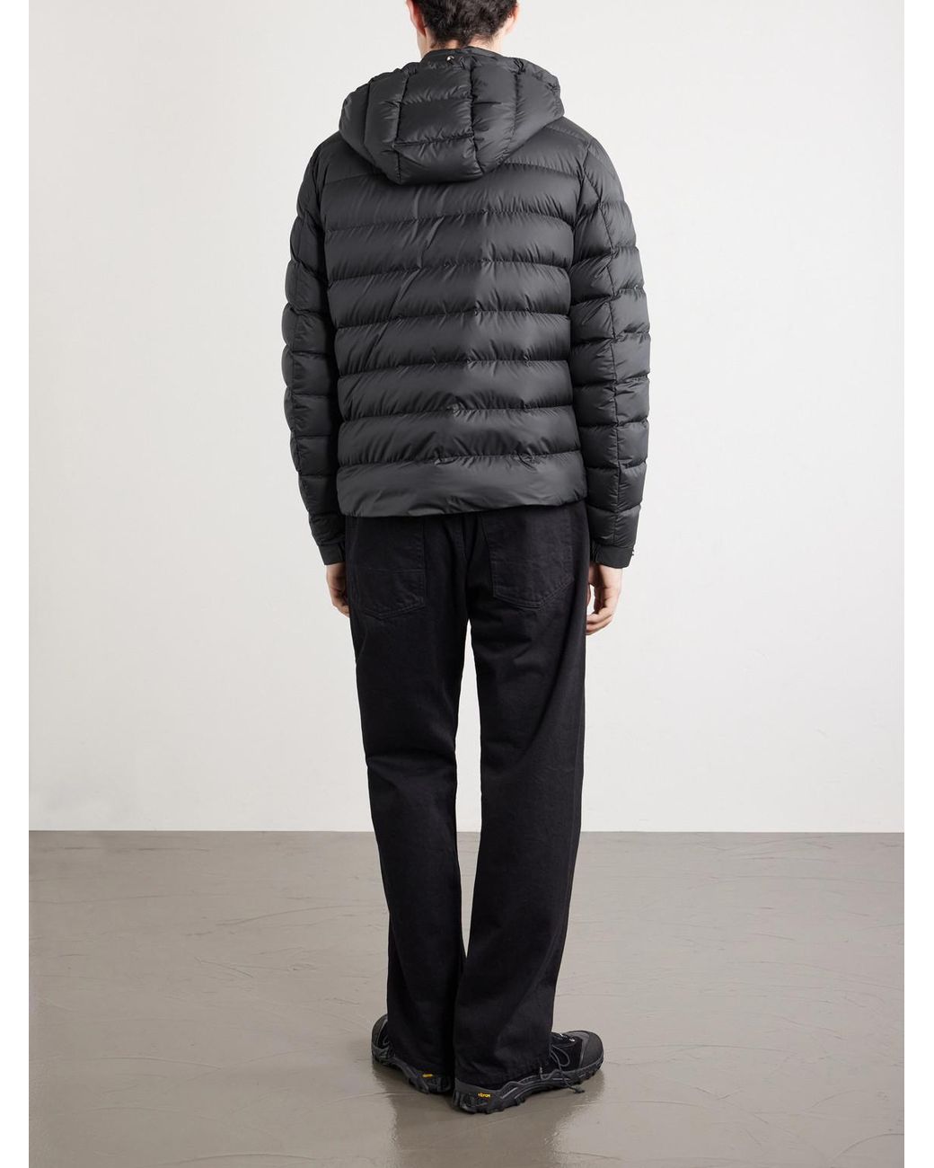 Moncler Black Arneb Hooded Quilted Shell Down Jacket for men