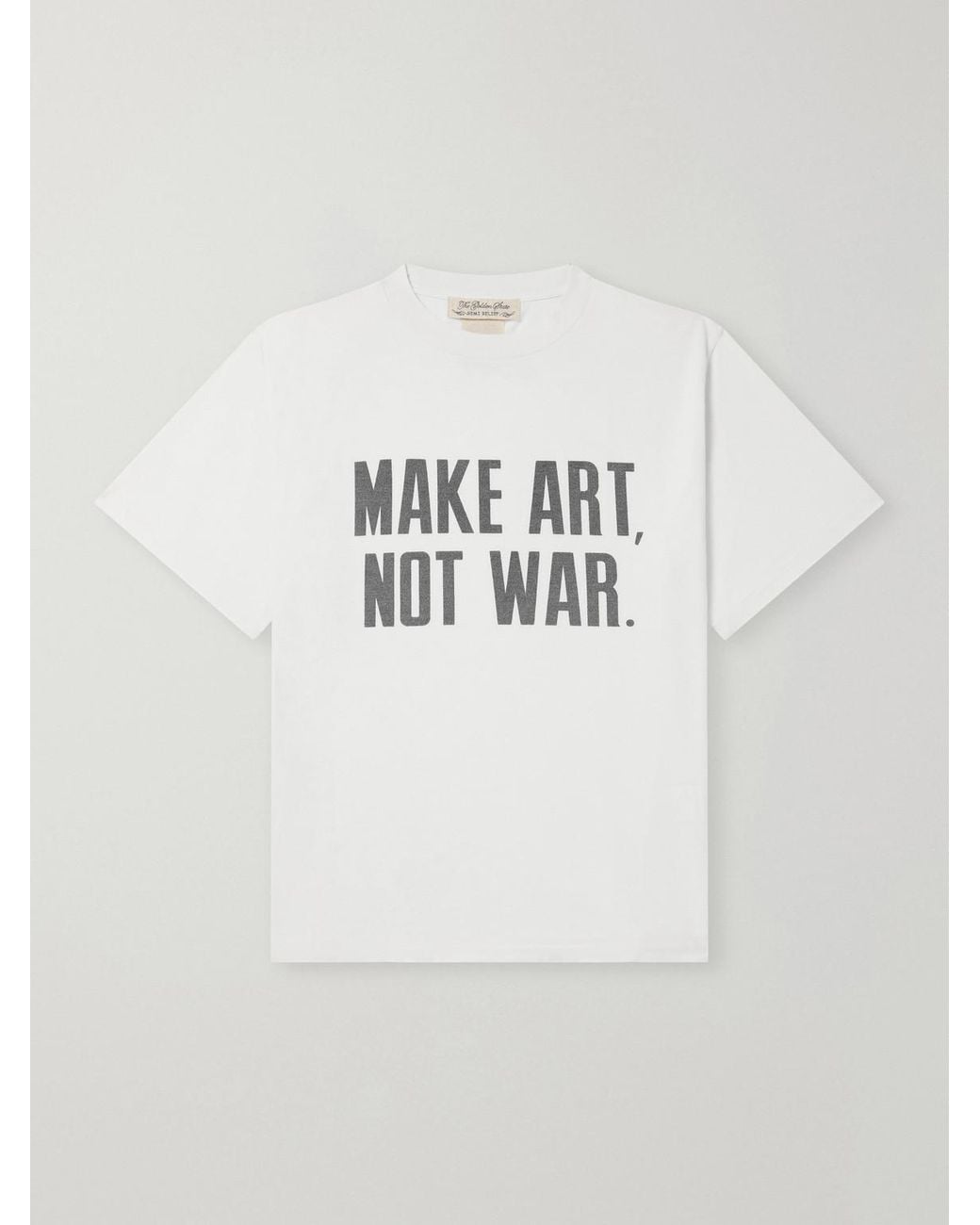 Remi Relief White Make Art, Not War Printed Cotton-Jersey T-Shirt for men