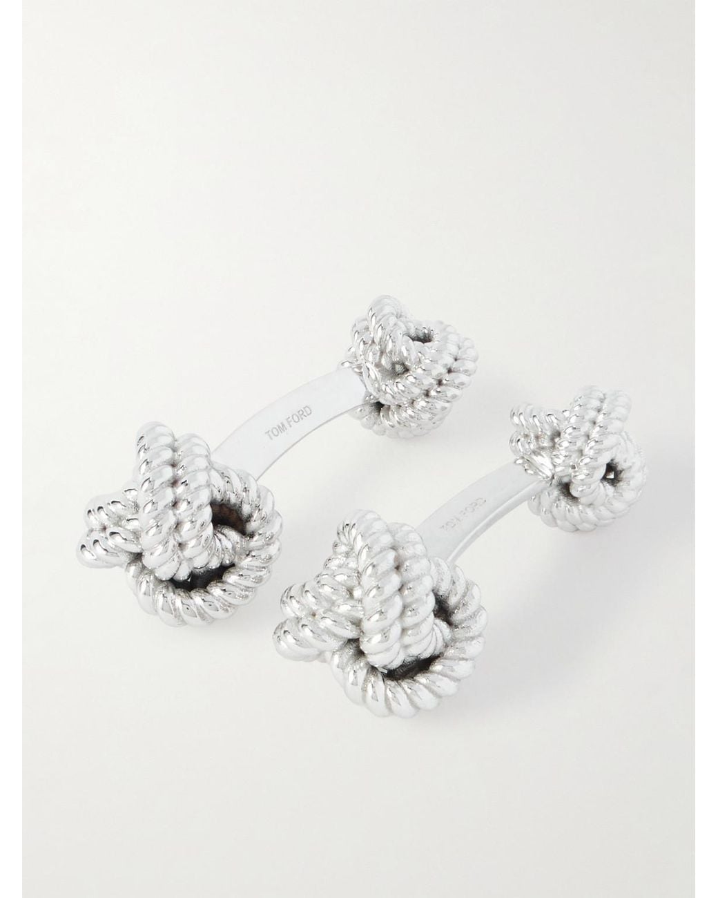 Tom Ford Knot 18-karat White Gold Cufflinks for men