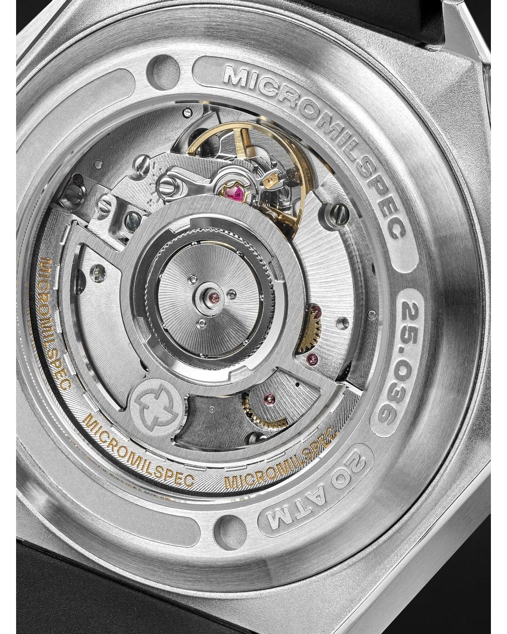 MICROMILSPEC Black Dual Timer Automatic 42Mm Stainless Steel Watch, Ref. No. Mic_272 for men