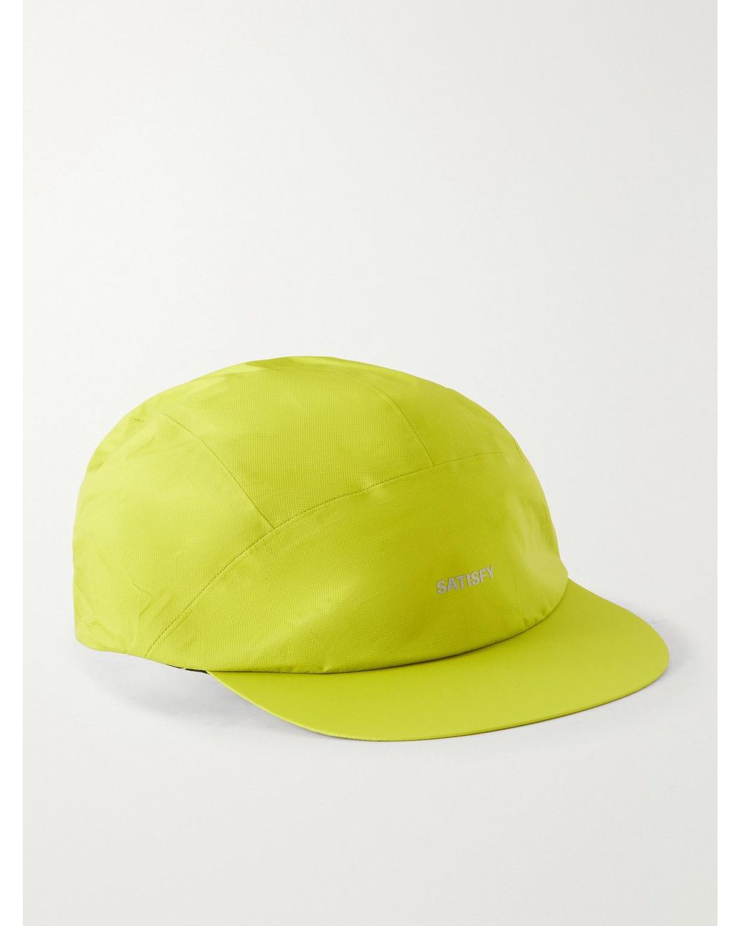 Satisfy Yellow Logo-Print Pertex Shield Air Ripstop Running Cap for men
