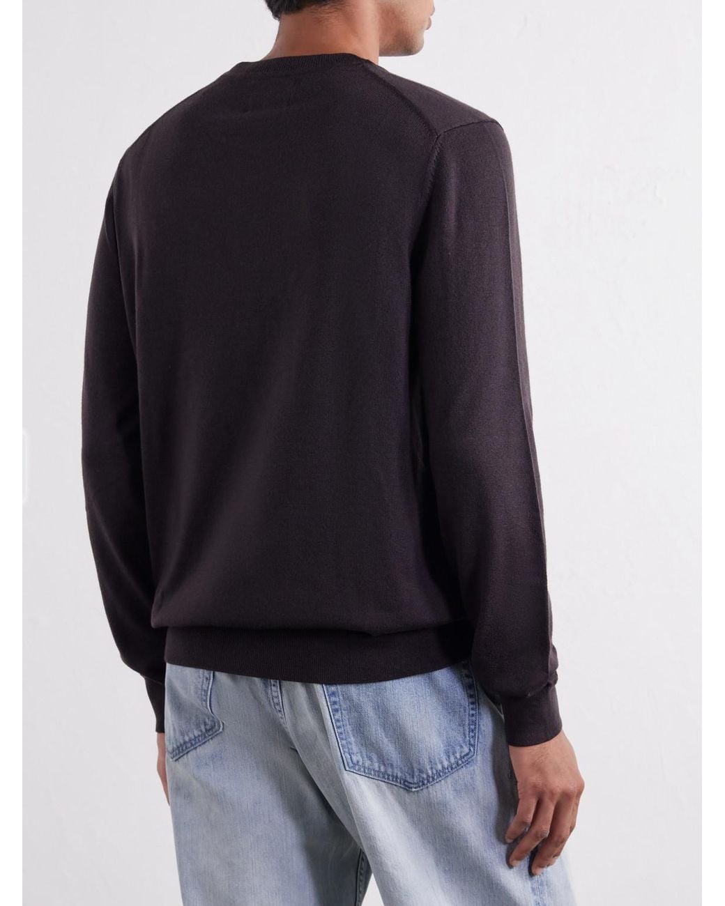 NN07 Black Ted 6605 Wool Sweater for men