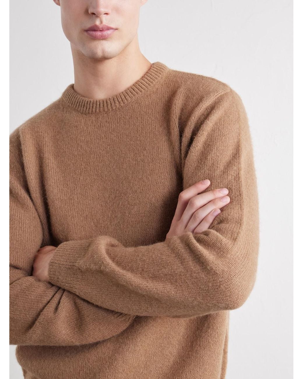 Totême Natural Camel Hair Sweater for men