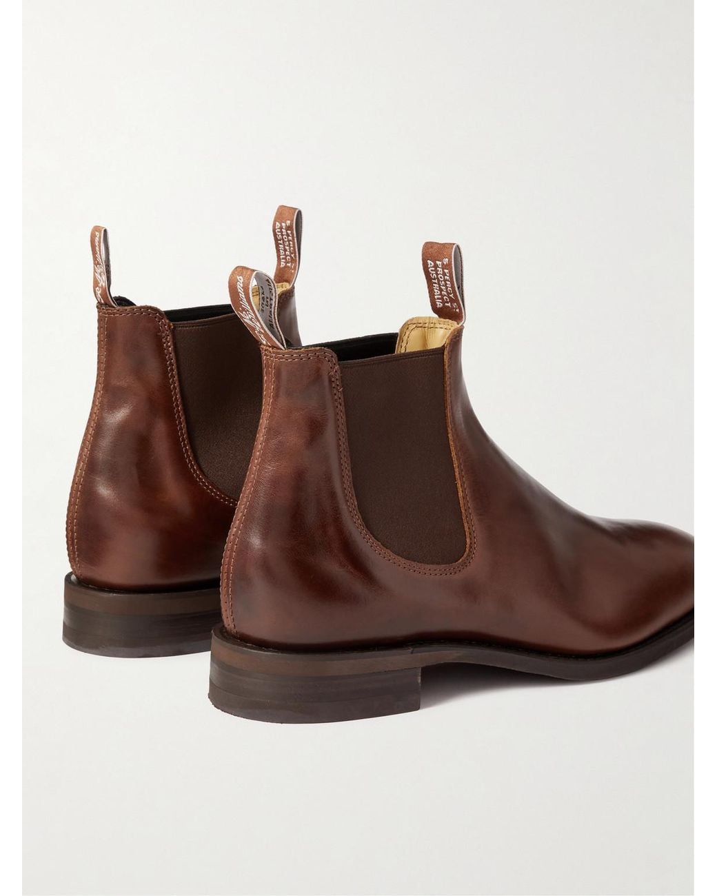 R.M.Williams Brown Craftsman Leather Chelsea Boots for men