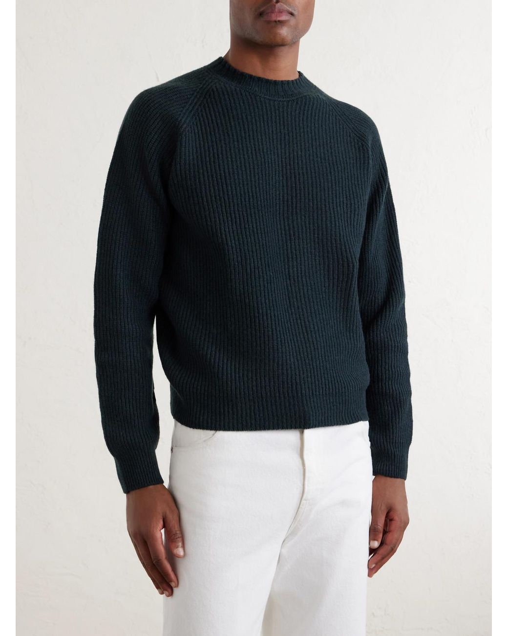 John Smedley Blue Bill Nighy Cashmere And Wool-Blend Sweater for men
