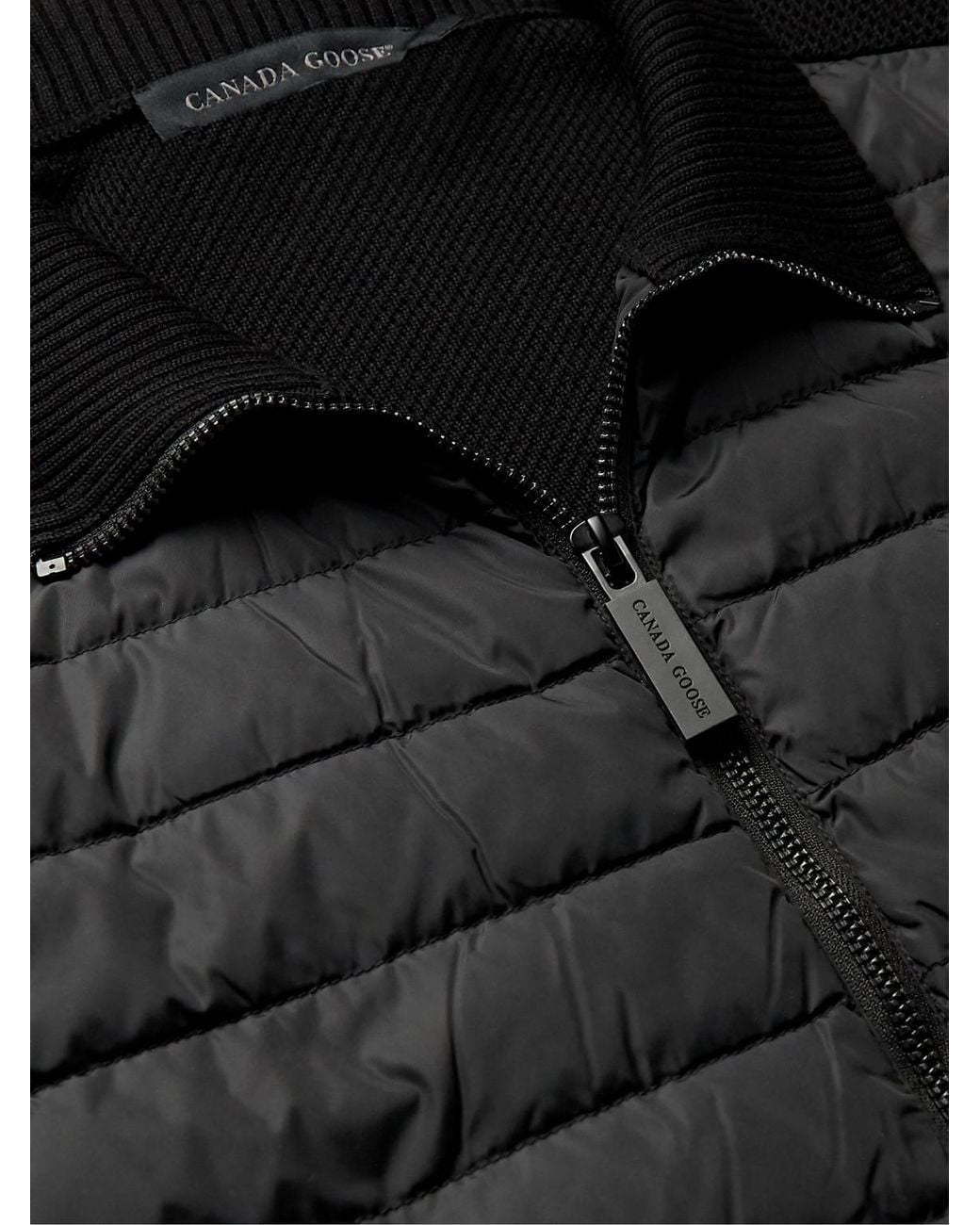 Canada Goose Black Hybridge Wool And Shell-down Jacket for men