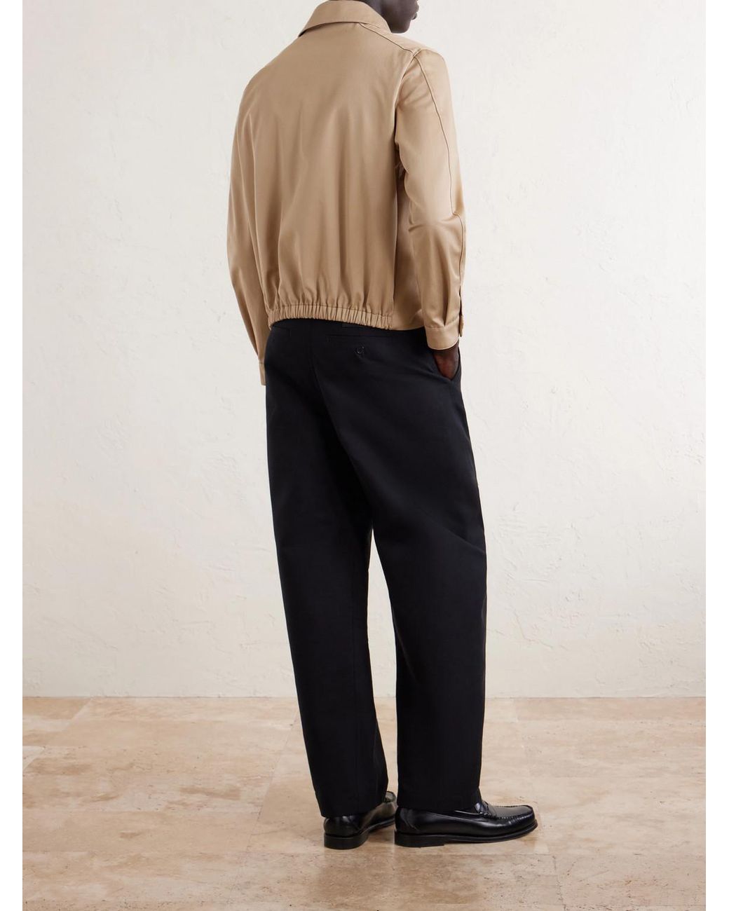 Givenchy Natural Harrington Logo-Appliquéd Cotton-Twill Jacket for men