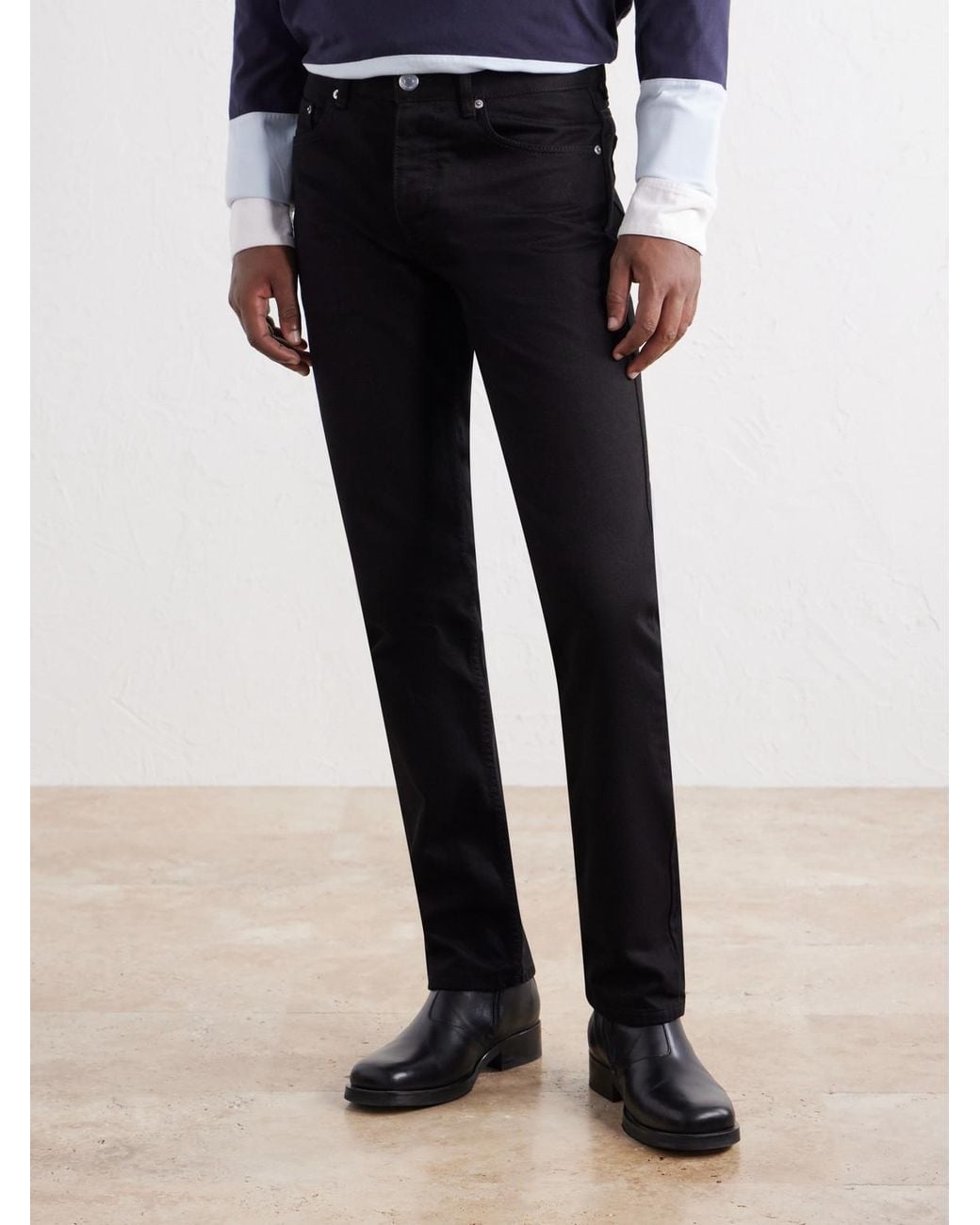 AMI Blue Straight-Leg Jeans for men
