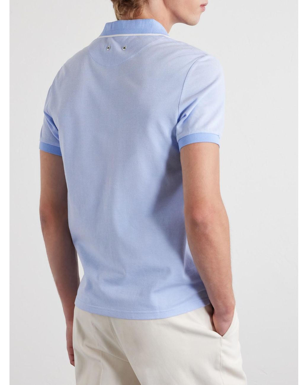 Vilebrequin Blue Palatin Cotton-Piqué Polo Shirt for men