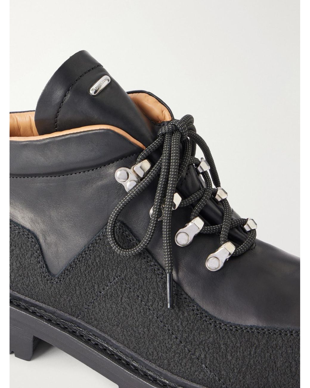 Our Legacy Black Quest Kevlar-Trimmed Leather Boots for men