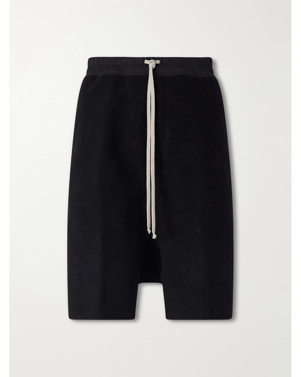 Rick Owens Blue Rick's Pods Straight-Leg Cashmere Drawstring Shorts for men