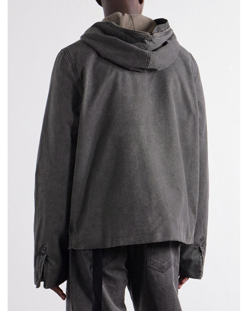 Rick Owens Gray Gimp Cotton-Canvas Blouson Jacket for men