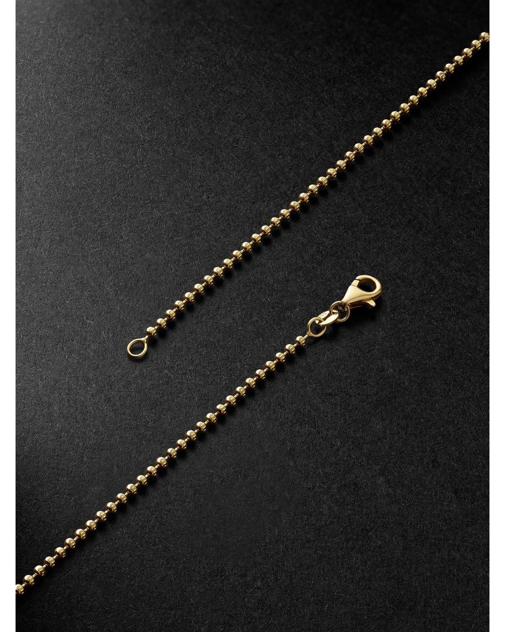 Alex Moss New York Black 18-Inch 14-Karat Ball Chain Necklace for men