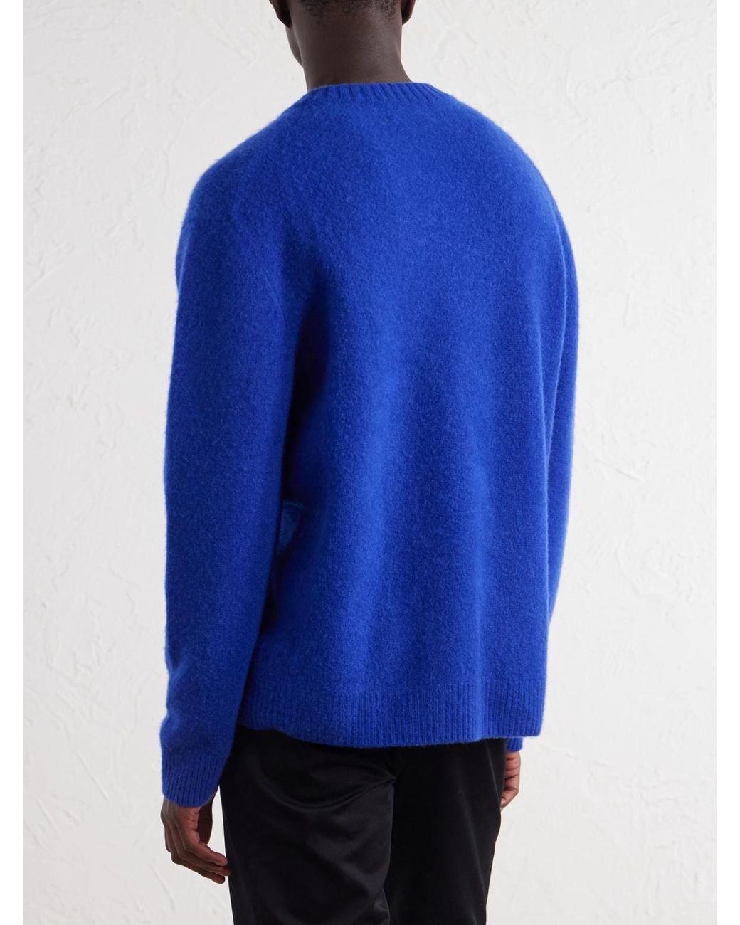 Mr P. Blue Brushed-Cashmere Sweater for men