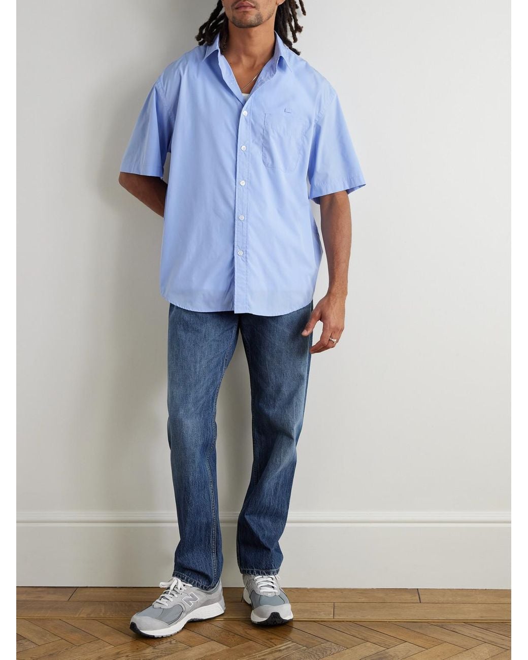 FRIZMWORKS Blue Og Oversized Poplin Shirt for men