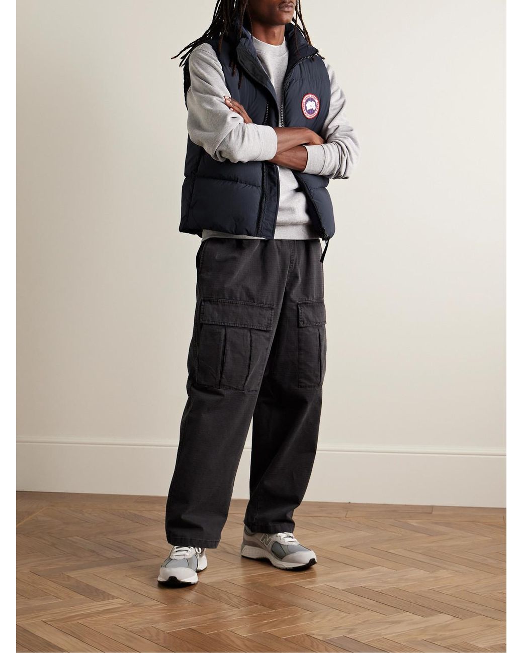 Canada Goose Blue Lawrence Slim-fit Logo-appliquéd Quilted Enduraluxe® Down Gilet for men