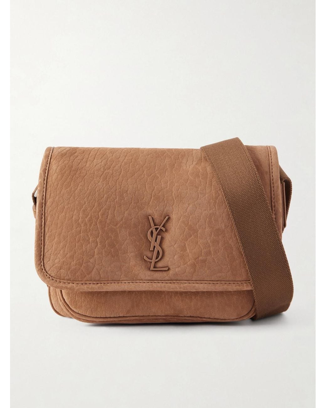 Saint Laurent Brown Niki Nubuck Shoulder Bag for men