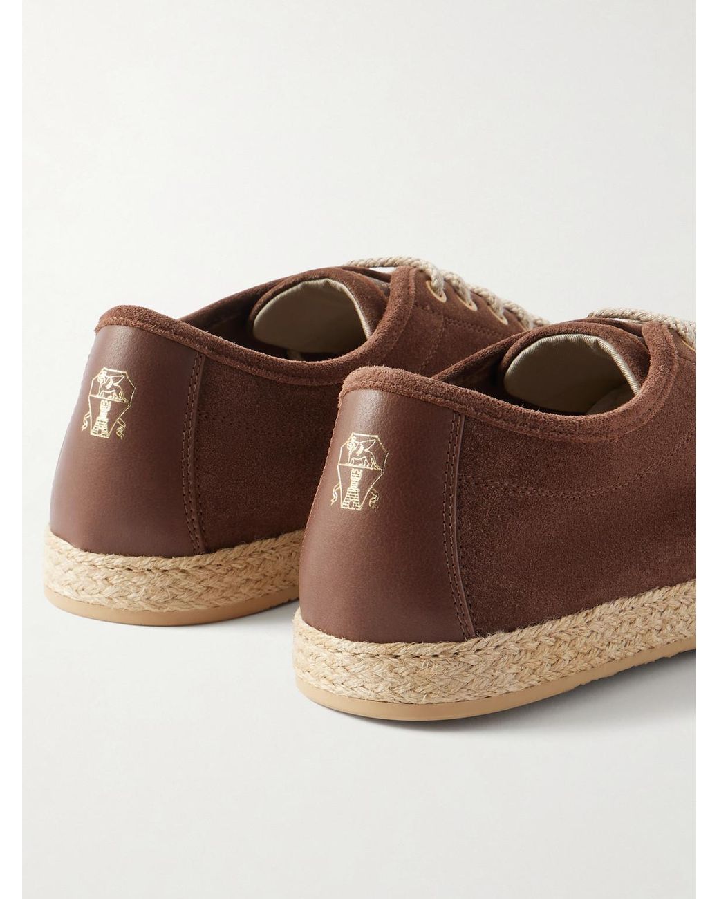 Brunello Cucinelli Brown Suede Sneakers for men