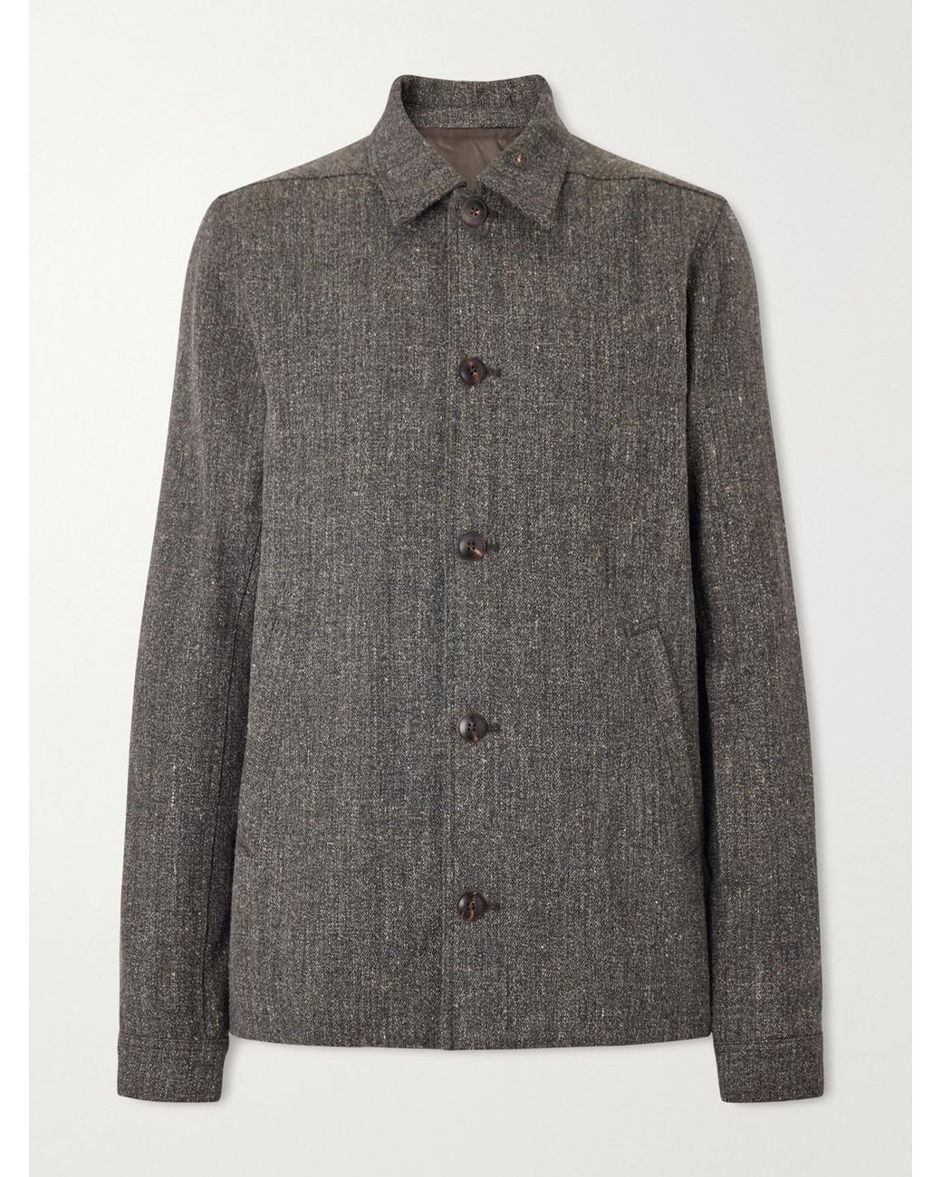 Rick Owens Gray Brad Wool And Linen-blend Jacket for men