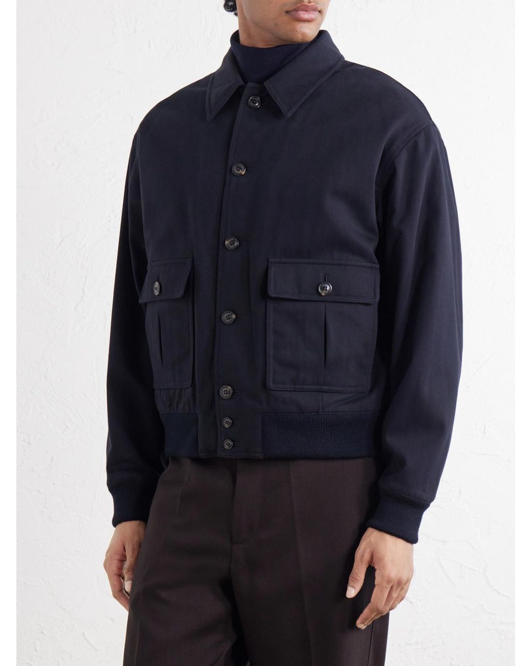 Valstar Blue Colin Padded Cotton-Twill Bomber Jacket for men