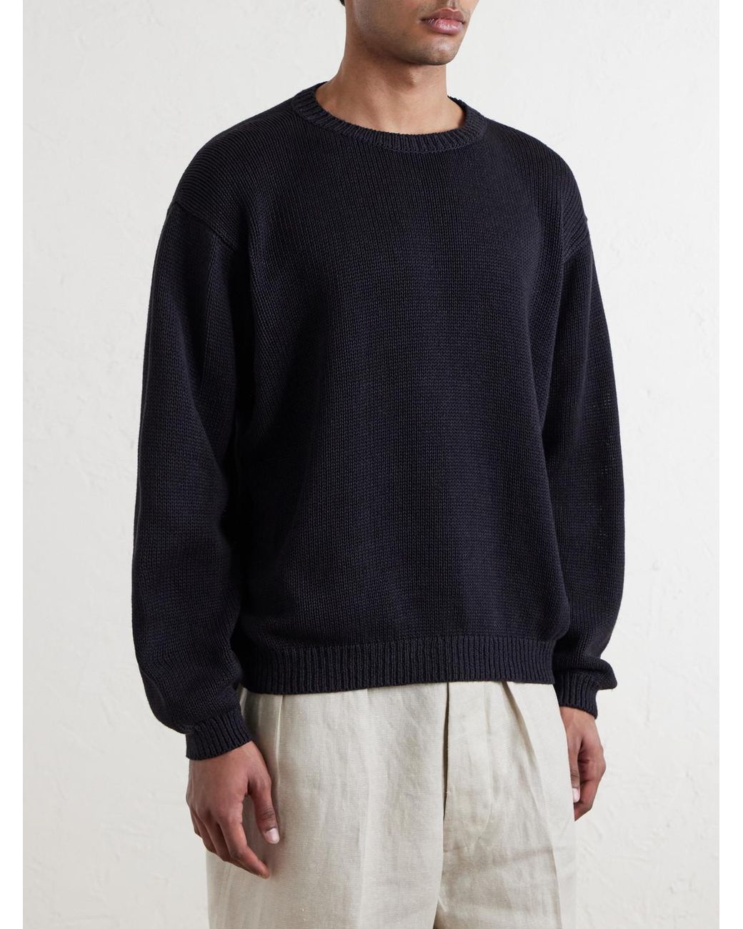 Kaptain Sunshine Blue Cotton Sweater for men
