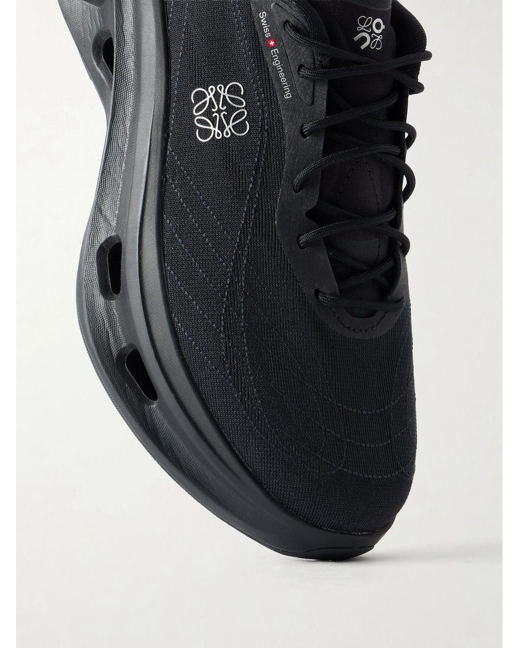 Loewe Black On Cloudtilt Rubber-Trimmed Mesh Sneakers for men