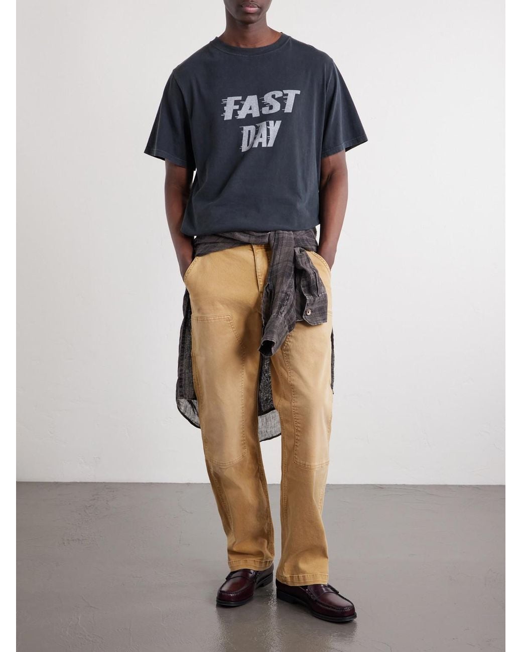 Remi Relief Blue Fast Day Printed Cotton-Jersey T-Shirt for men