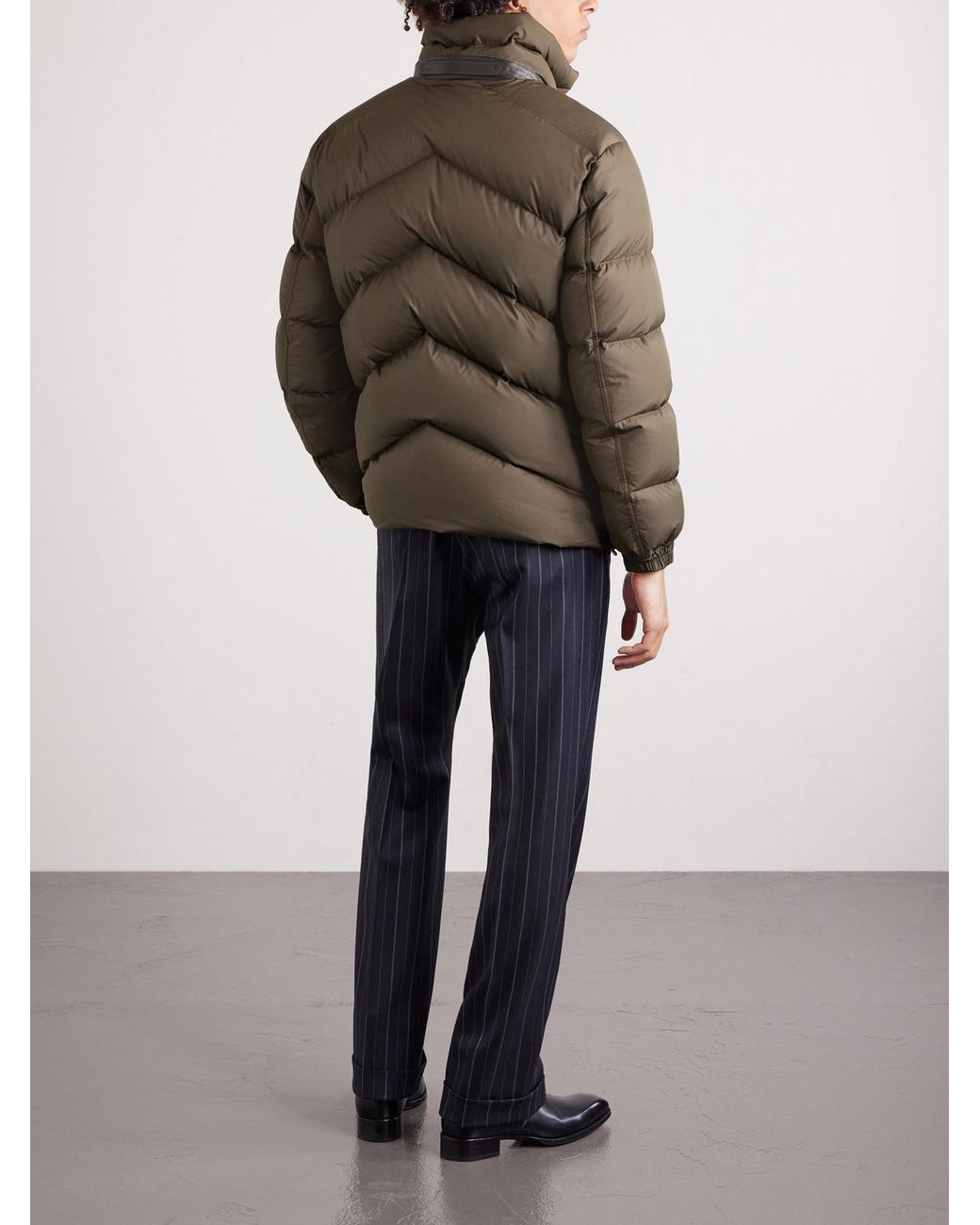 Tom Ford Green Padded Quilted Shell Bomber Jacket for men